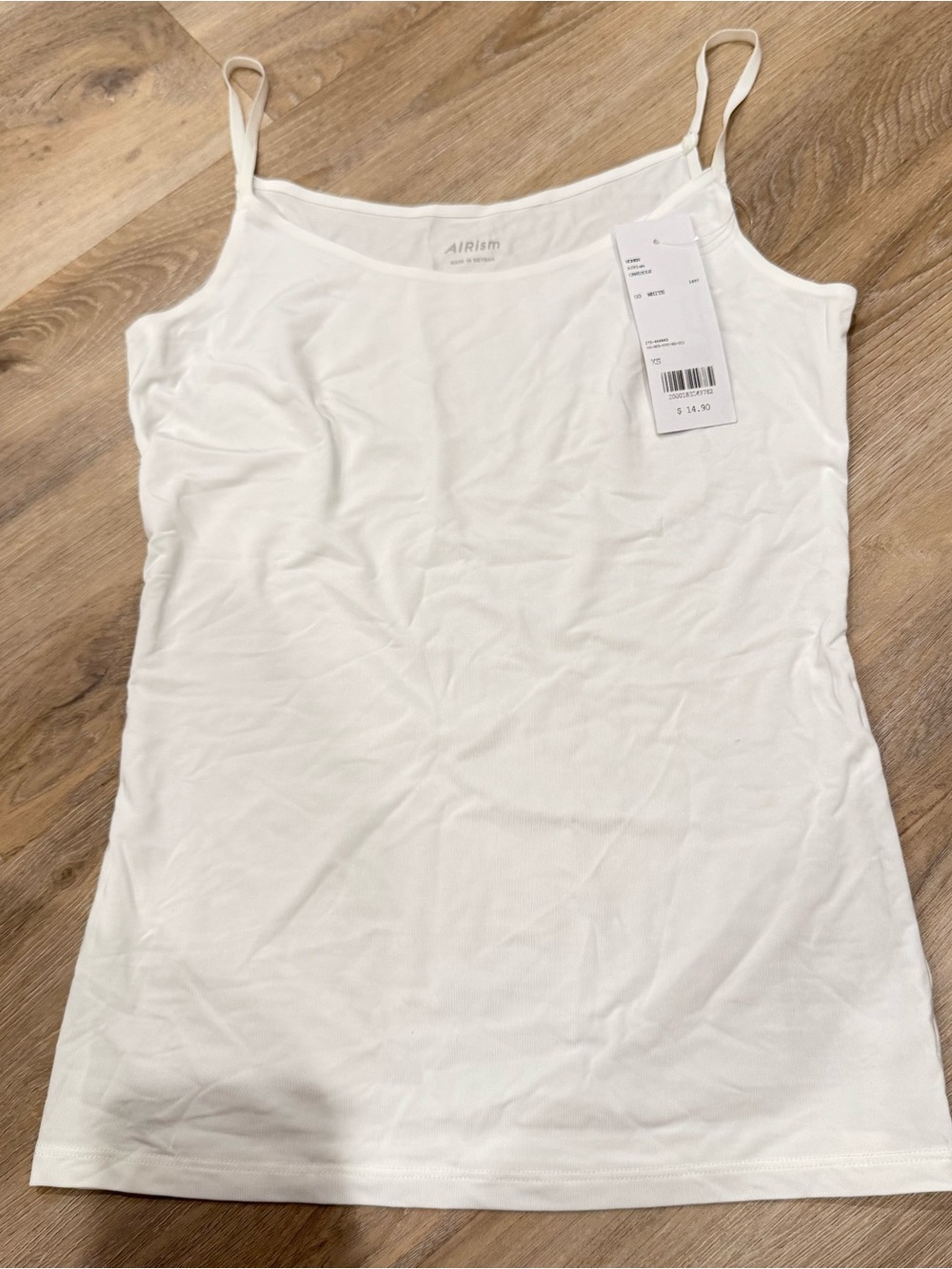 Uniqlo White AIRism Spaghetti-Strap White Camisole size XS NWT